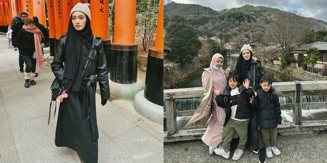 Portrait of Inara Rusli Taking Her Children on Vacation to Japan, Her Outfits are Always Stylish