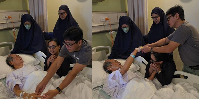 Portrait of Grandfather Shahnaz Haque and Gilang Ramadhan when Visited at the Hospital, Flood of Prayers from Netizens