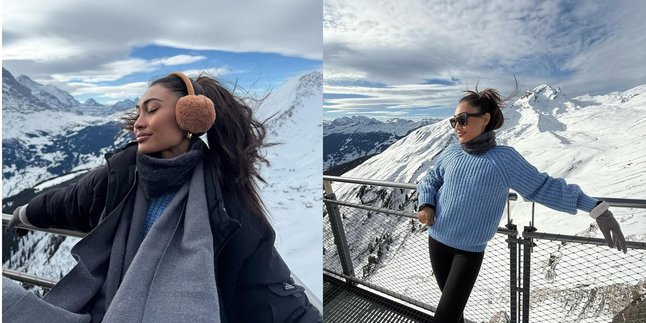 Portrait of Novia Bachmid's Vacation in Switzerland, Enjoying Beautiful Scenery at High Altitude