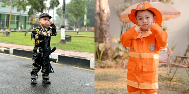 Funny Portrait of Abang L, Lesti Kejora's Child Cosplaying, From Avengers to Manchester United Players