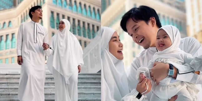 Sweet Portrait of Anisa Rahma and Husband Performing Umrah During Ramadan, Moments with the Little One Become the Spotlight