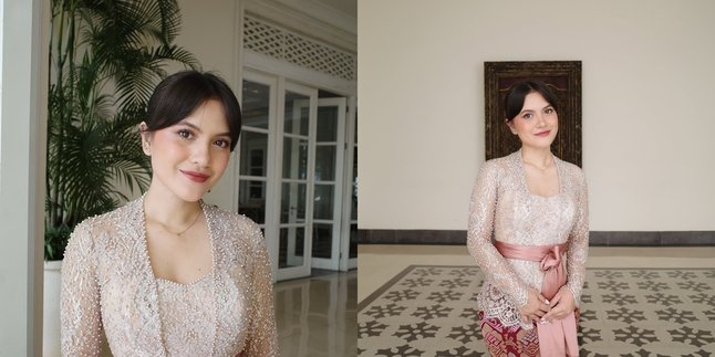 Portrait of Marsha Aruan Wearing a Brown Lace Kebaya, Beautifully Unique to Indonesia