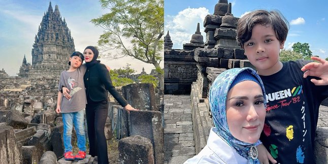 7 Portraits of Muhammad Ali, Ahmad Dhani's Son, who Turns Out to Like History, Visiting Temples Accompanied by Mulan Jameela