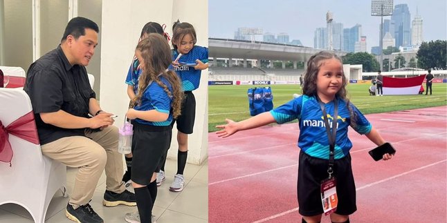 Portrait of Nafisha, Elvy Sukaesih's Granddaughter, as Chosen as the Goalkeeper's Companion for the National Team Ernando Ari, Even Asking for Erick Thohir's Autograph