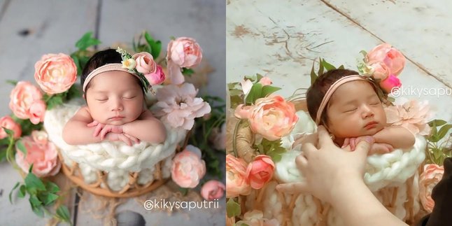 Portrait of Newborn Baby Kayya, Daughter of Kiky Saputri, Praised for Looking Beautiful Since Infancy and Making Netizens Adorable