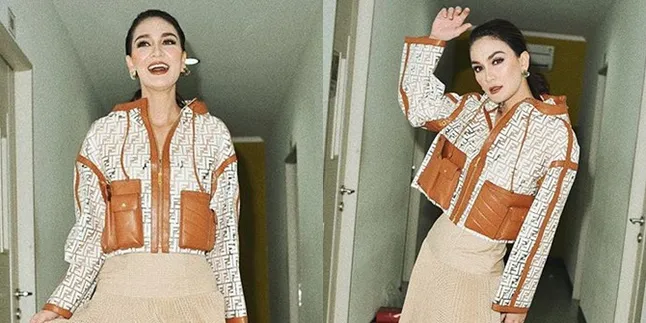 Potret OOTD Luna Maya Pakai Busana Dari FENDI Saat Hadiri IBOMA 2019