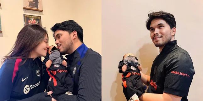 Potret Perdana Aaliyah Massaid dan Thariq Halilintar Foto Bertiga Bareng Anak