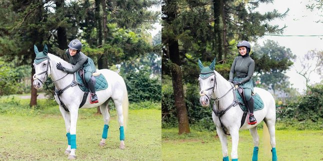 Portrait of Putri Zulhas While Riding Horseback, Appearing Charismatic