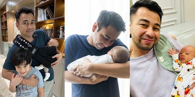 9 Photos of Raffi Ahmad Caring for Rayyanza, Truly Looks Like a Father of Two - Still Looking Nervous While Carrying the Baby