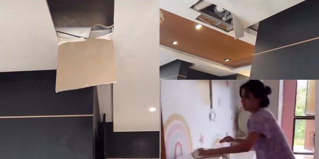 8 Photos of Nisya Ahmad's Luxury House that Recently Leaked, Busy Cleaning While Complaining - Even Had to Open the Ceiling