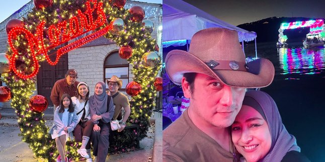 Portrait of Tengku Firmansyah Wearing a Cowboy Hat While on Vacation in Texas with Family