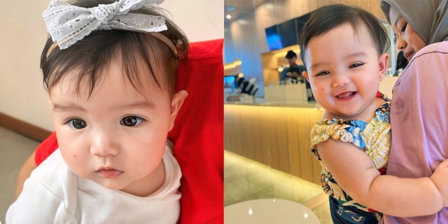 Portrait of Zeya, the Second Child of Tengku Dewi and Andrew Andika, Who is 6 Months Old, Even Cuter and Funnier