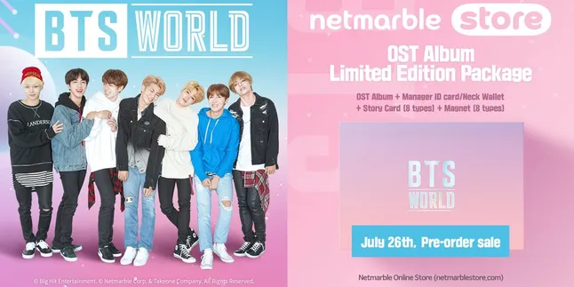 Pre Order Album Ost BTS World, Tersedia di Netmarble Store Online Pre Order Album Ost BTS World, Tersedia di Netmarble Store Online
