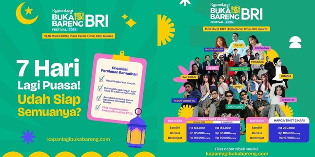 Puasa Ramadan Sudah di Depan Mata! Siap Silaturahmi di KapanLagi Buka Bareng BRI Festival 2025 Nanti?