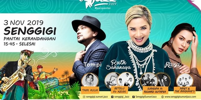 Raisa, Tompi, dan Ruth Sahanaya Bakal Ramaikan Senggigi Sunset Jazz 2019