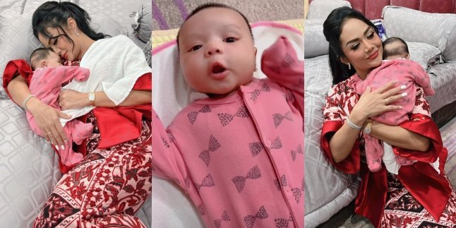 Hair Starts to Grow After Being Shaved, 7 Photos of Baby Ameena with Bald Spot at the Back - Calmly Being Taken Care of by Beautiful Grammi Krisdayanti