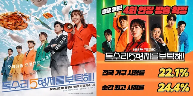 Rating Meroket, KBS Tambah 4 Episode Drakor 'FOR EAGLE BROTHERS' Demi Antusias Penonton Rating Meroket, KBS Tambah 4 Episode Drakor 'FOR EAGLE BROTHERS' Demi Antusias Penonton