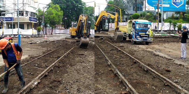 Colonial Era Train Tracks Found in Kayutangan Heritage Malang Construction