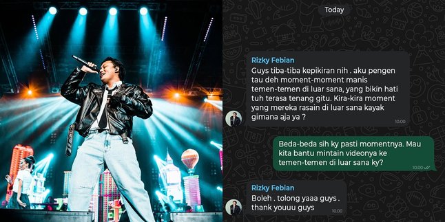 Rizky Febian Invites Fans to Create Happy Videos, Will It Become a New Music Video?