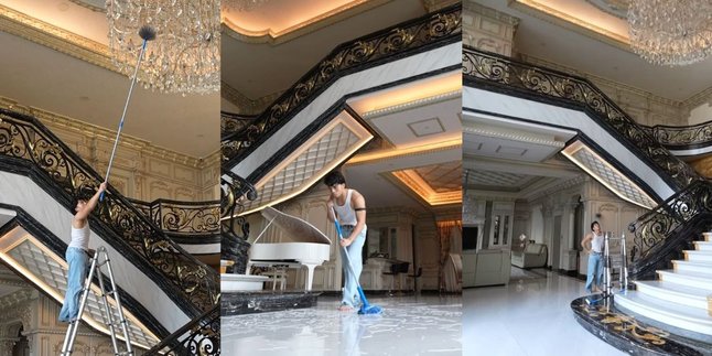 Saaih Halilintar Cleans His Luxury House by Himself