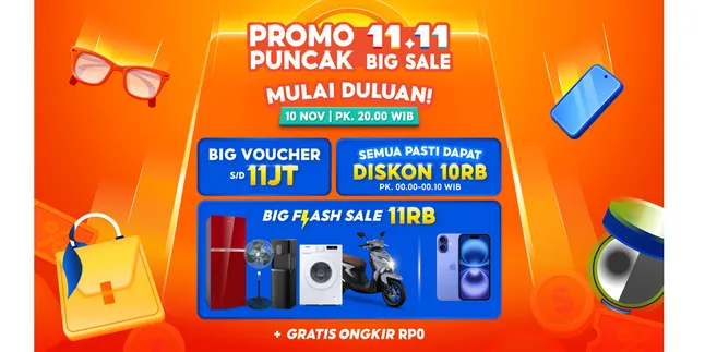 Saatnya Checkout Wishlist! Shopee 11.11 Big Sale 2025 Siap Hadir dengan Kejutan Sepanjang Hari