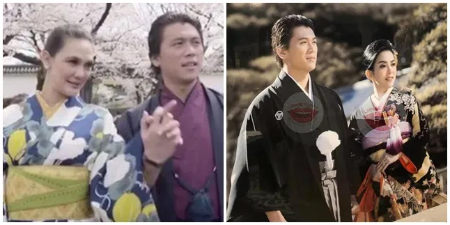 Sama-Sama Dipakai Saat Bersama Reino Barack, Ini Beda Kimono Luna Maya & Syahrini