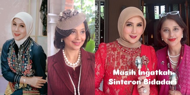 Both Played the Fairy Mother in the Soap Opera BIDADARI, Here Are Photos of Marini Zumarnis and Ayu Azhari When They Met