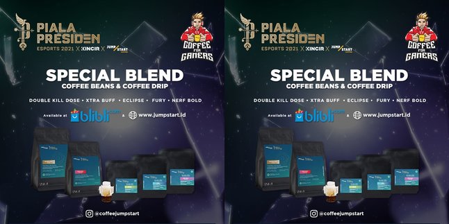 Sambut Kemeriahan Piala Presiden E-Sports 2021 dalam Babak Grand Final, JumpStart Coffe Luncurkan Produk Bertajuk 'Coffe for Gammers'