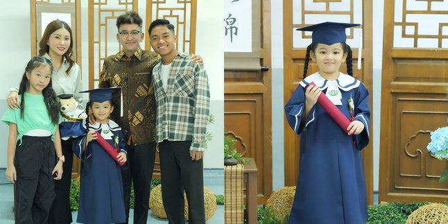 Sarwendah and Ruben Onsu Attend Thania's Graduation, Emphasize It's Just a Family Photo