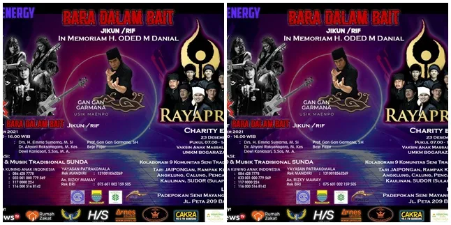 A Number of Indonesian Musicians Will Perform in the Year-End Charity Concert titled BARA DALAM BAIT BERDONASI
