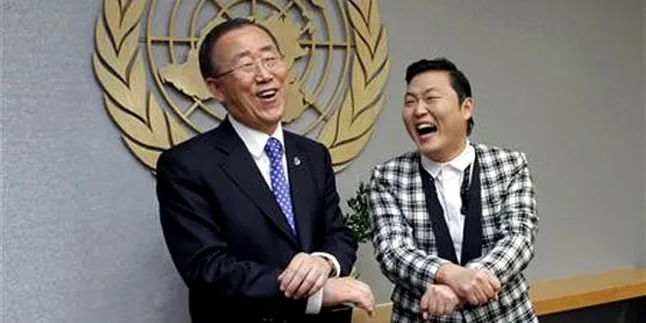 Sekretaris Jenderal PBB Ban Ki Moon Joged Gangnam Style