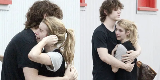 Setelah Berantem, Emma Roberts Menangis di Pelukan Pacar