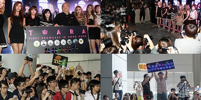 Showcase di Hong Kong, T-Ara Disambut 700 Fans di Bandara