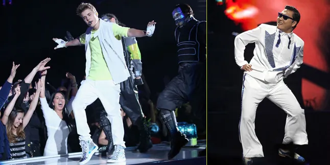 Siapkan Single Berbahasa Inggris, PSY Ajak Bieber Kolaborasi?