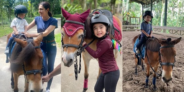 Handsome and Beautiful! Portraits of Nabila Syakieb's Two Children with a One-Year Age Gap - Little Horse Riding Experts