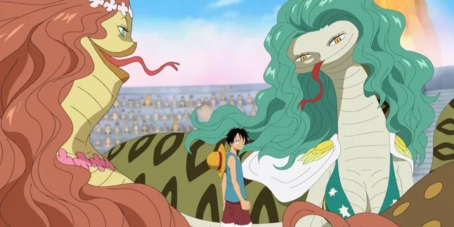 Synopsis of One Piece Amazon Lily Arc, Luffy Lost on the Island of Women and Loved by Boa Hancock