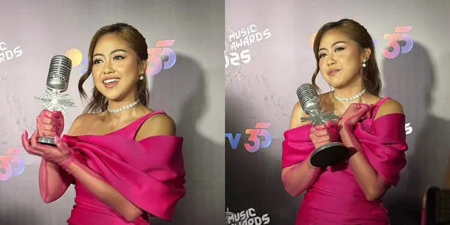 Sisca Saras Reveals Happiness in Winning Her First Award at the SCTV Music Awards 2025