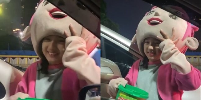 Beautiful Clown Street Musician Girl at Traffic Light Makes Netizens Excited, Many Want to Adopt Her