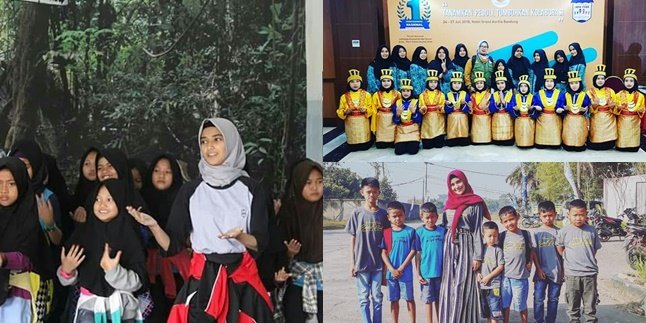 A Loving Figure, Here are 8 Photos of Nadya Mustika, Rizki DA's Wife, with the Children at the Orphanage where She Grew Up