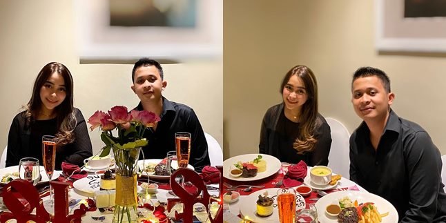 Officially Husband and Wife, This is the Moment of Syifa, Ayu Ting Ting's Sister, Celebrating Nanda Fachrizal's Birthday with a Luxurious Dinner