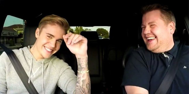 Shooting Carpool Karaoke with Justin Bieber, James Corden Caught Not Steering His Own Car