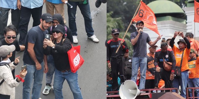 Can't Sleep Peacefully, Reza Rahadian Delivers Speech During the Demo to Guard the Constitutional Court's Decision