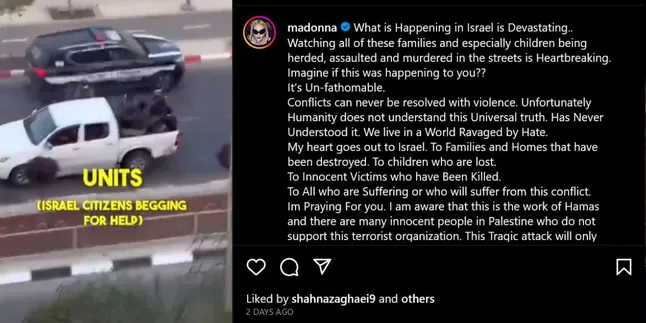 Tak Hanya Gal Gadot, Madonna Juga Kena 'Rujak Netizen' Pasca Bela Israel di Serangan Hamas Tak Hanya Gal Gadot, Madonna Juga Kena 'Rujak Netizen' Pasca Bela Israel di Serangan Hamas