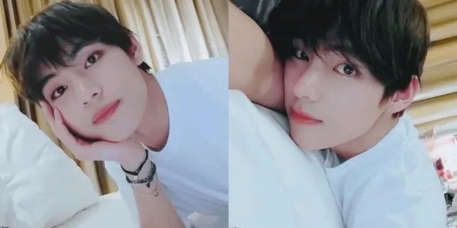 Tampil Pakai Kaos Putih Simple, Boyfriend Look V BTS Bikin Hati Meleleh