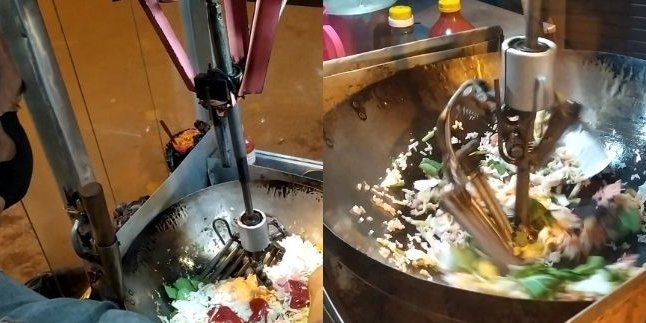 Broken Hand Due to an Accident, Dartadi Creates a Fried Rice Robot from Scrap Materials