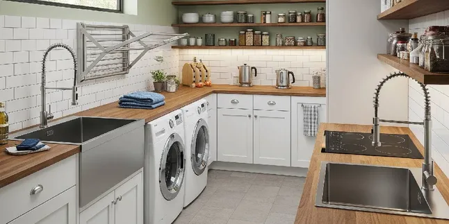 Washing Area and Back Kitchen Design to Keep Safe and Slip-Free, Here Are 7 Easy-to-Clean Designs