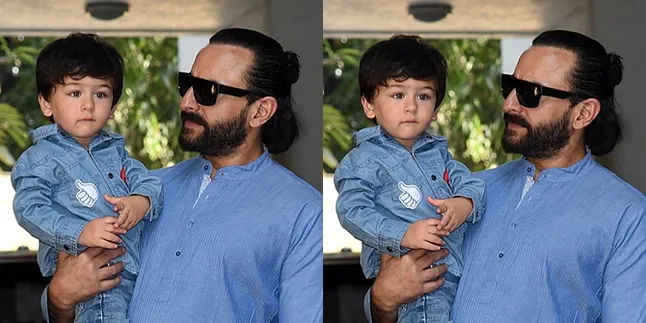 Tawa Taimur Ali Khan Kala Berenang Bareng Saif Ali Khan, Priceless!