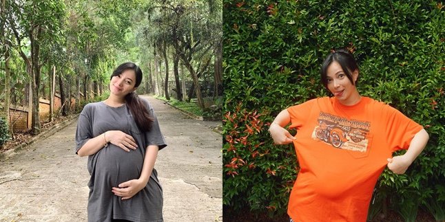 8 Charms of Asmirandah in 7-Month Pregnancy, Still Beautiful Even Wearing Her Husband's Clothes