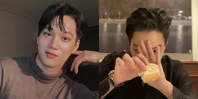 Tirukan Gaya Youtuber, Lucunya Kai EXO Saat Pamer Makanan Lewat Live Instagram
