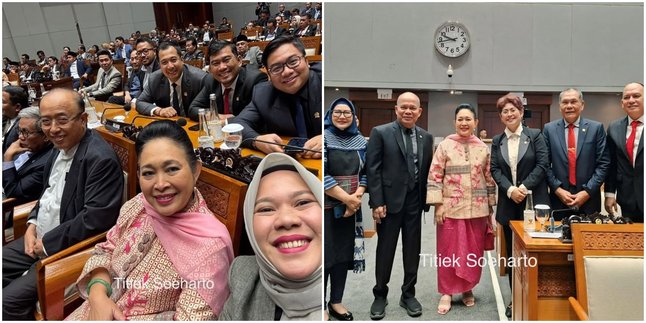 Titiek Soeharto Attends the DPR RI Plenary Meeting, All-Pink Style Captures Attention!